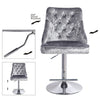 Crushed Velvet Bar Chair Swivel Kitchen Stool Barstool Armchair with Chrome Base