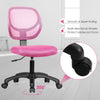 Armless Computer Desk Chair Swivel Executive Chair Ergonomic Office Chair Pink