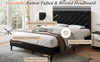 4ft6 Double Bed Frame Upholstered Platform Bed with Adjustable Headboard Velvet