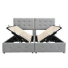 Upholstered Bed with Storage Ottoman Bed Frame Spliced Bed with 2x Single Bed