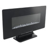Wall/Freestanding Electric Fireplace LED 7 Flames Curved Glass Heater with Stand