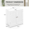 Under Sink Cabinet Freestanding Bathroom Vanity Cabinet w/ 2 Shutter Doors