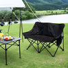 Double Seat Camping Chair Folding Portable Outdoor Garden Chair with Carry Bag