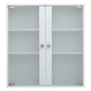 Modern Bathroom Cabinet with 2 Doors Wall Mounted Storage Cupboard Frosted Glass