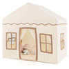 Kids Play Tent 3-4 Kids Large Play Tent House w/2 Opening Doors-Beige