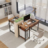 Industrial Computer Desk 100CM Home Office Desk w/ Drawer & Adjustable Shelf