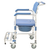 Mobile Commode Shower Chair Wheelchair Mobility Disability Elderly Aid
