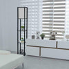 Floor Lamp Free Standing Wood 3-Tier Storage Shelf Reading Bedroom Living Room