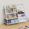 Bookshelf Bookcase with 9 Storage Compartme for Children's Reading Room White