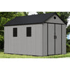 8x12FT Outdoor Garden Storage shed Gabled Plastic Tool Shed with Foundation Lock