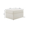 Dusk Soho Natural Linen Look Fabric Ottoman Storage Pouffe RRP £159