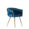 Velvet Dining Chair with Door Knocker Ring Windsor Dressing Room Chair 1/2/4/6