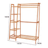 Heavy Duty Wooden Clothes Rail Rack Garment Hanging Stand Corner Open Wardrobe