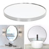 Large Silver Framed Round Geometric Wall Mirror Modern Circle Glass Decor 40cm