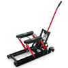 680KG Motorcycle Lift Jack Hydraulic Motorcycle Hoist w/ 4 Wheels-Red