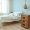 Oakcroft Narrow 3 Drawer Bedside Table – Nightstand with Storage Drawers – 38cm