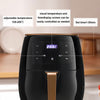 4.5L 8L Digital Air Fryer Healthy Cooker Oven Low Fat Oil Free Food Frying 1400W