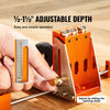 Pocket Hole Jig Kit Joinery Woodworking System Adjustable Depth with Clamp