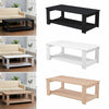 Rectangular Coffee Table Side End Table Wooden TV Stand with Storage Shelf Rack