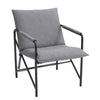 Modern Armchair Lazy Sofa Linen Fabric Chair Garden Outdoor Leisure Relax Lounge