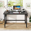 Computer Workstation Rolling Writing Study Desk On Wheels-Black
