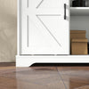 Sliding Barn Door Sideboard Storage Cabinet Coffee Bar TV Stand Farmhouse Style