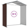 Lechnical Garden Shed Brown 191x470x198 Galvanised Steel,Garden Storage A6S5