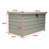 Corrugated Galvanise Steel Garden Storage Box Patio Furniture Cushion Deck Chest