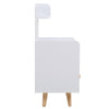 Bedside Table Cabinet Cupboard Night Stand Storage Organizer Shelving Rack White