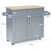 Kitchen Island Storage Trolley Rolling Cart Shelves Cupboard Cabinet Drawer Home