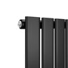 Black Horizontal Radiator 600x1428 Single Flat Panel Central Heating Modern Rads
