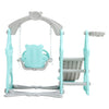2-in-1 Kids Slide and Swing Climber Set Toddler Baby Swing Seat with Story&Music