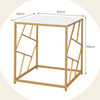Square Side Table Modern Sofa End Table Desk Nightstand Tempered Glass Tabletop