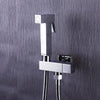 Brass Toilet Handheld Bidet Sprayer Square spray Douche With Shut Off Valve Set
