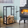 S/M/L Metal Firewood Fire Log Rack Wood Storage Rack Holder Indoor Outdoor Cover