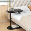 C Shaped Side Table, Adjustable Height C Shaped End Table 360°Swivel Couch