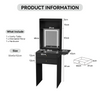 Dressing Vanity Table 2 Drawers Desk with LED Light Mirror Fold-up Side Panel