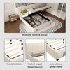 Double 4ft6 Grey White Fabric Ottoman Storage Bed Velvet Gas Lift Up Storage Bed