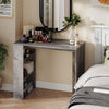 Computer Desk 90cm Study Desk Wooden Writing Desk w/Bookshelf-Grey