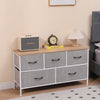 Fabric Cabinets Storage Unit Metal Frame Chest of Drawer Organiser Bedside Table
