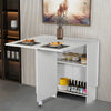 Foldingt Mobile Drop Leaf Table Kitchen Table Extendable Dining Table On Wheels