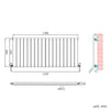 Horizontal Vertical Radiator Flat Panel Oval Column Heating Rad 1800/1600/600