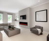 2025 50 INCH WIDE LED FLAMES BLACK GLASS TRUFLAME™ WALL MOUNTED ELECTRIC FIRE