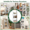 3-Cube Bookshelf Modern Vertical Bookcase w/ Back Guardrail & Anti-tipping Kits