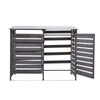 Large Outdoor Wheelie Bin Storage Double Shed Wooden Dustbin Rubbish Screen Grey