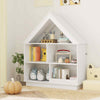 Kids Wooden 5-cubby Toy Storage Organizer w/Anti-toppling Devices-White