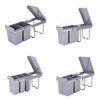 Recycle Waste Bin Sorter Recycling Pull Out Soft Close Kitchen Cabinet Hidden
