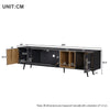 TV Stand Cabinet Unit Modern Glass Door Entertainment Living Room Furniture