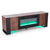 Electric Fireplace With TV Stand Unit Entertainment Cabinet Heater Flame 12 LED