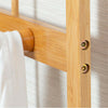 Solid Wood Coat Rack Stand Clothes Hanging Rail Rack Shelf Closet Portable Use